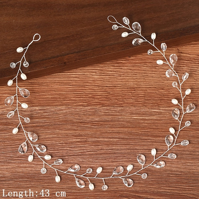 Women Headbands Hair Jewelry Wedding Hair Accessories For Women Rhinestone Pearl Headband Bride Tiara Hairbands Accessories