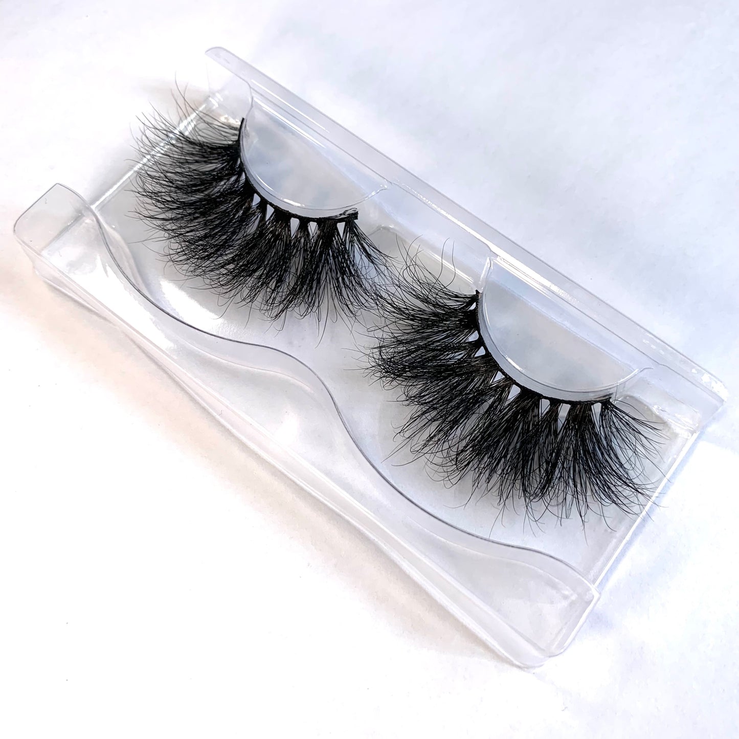 22mm 25mm Super Fluffy Dramatic Real Mink Lashes Wild Curly Eyelash