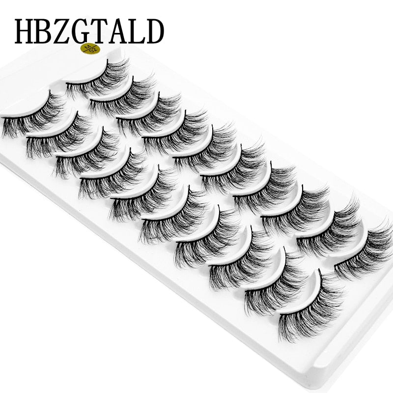 2/5/10 Pairs Natural False Eyelashes Fake Lashes Long 3D Mink Extension