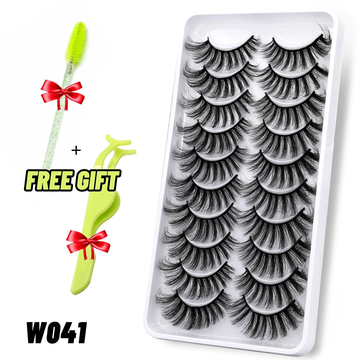 5-20 Pairs 3D Mink False Eyelashes Handmade Wispy Fluffy Long Lashes Natural