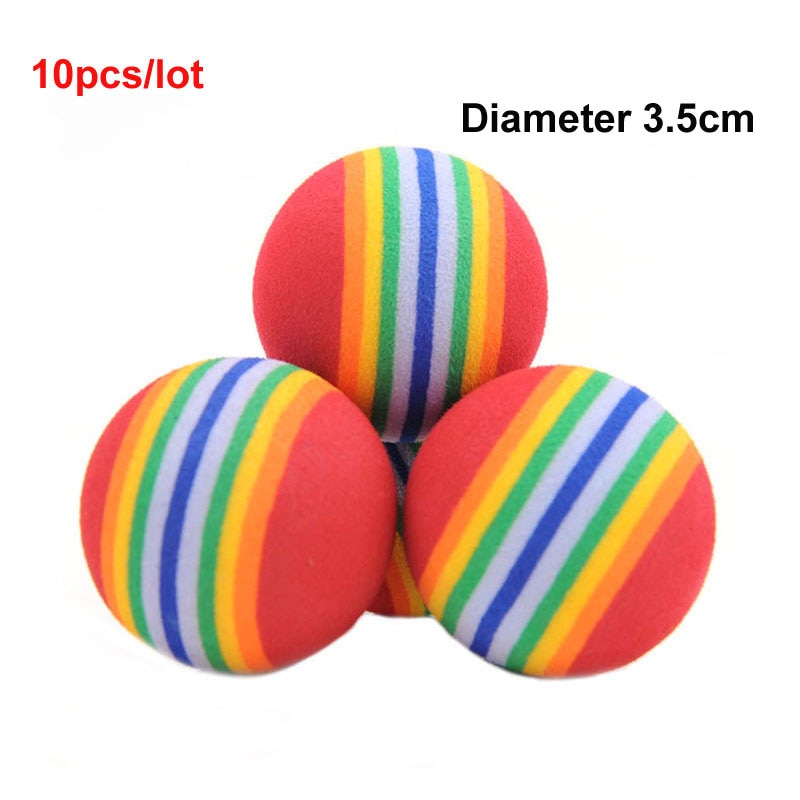 Rabbit Fur False Mouse Pet Cat Toys Feather Rainbow Ball Toy Cayts Funny Playing Toys For Cats Kitten Fish Cat Toy