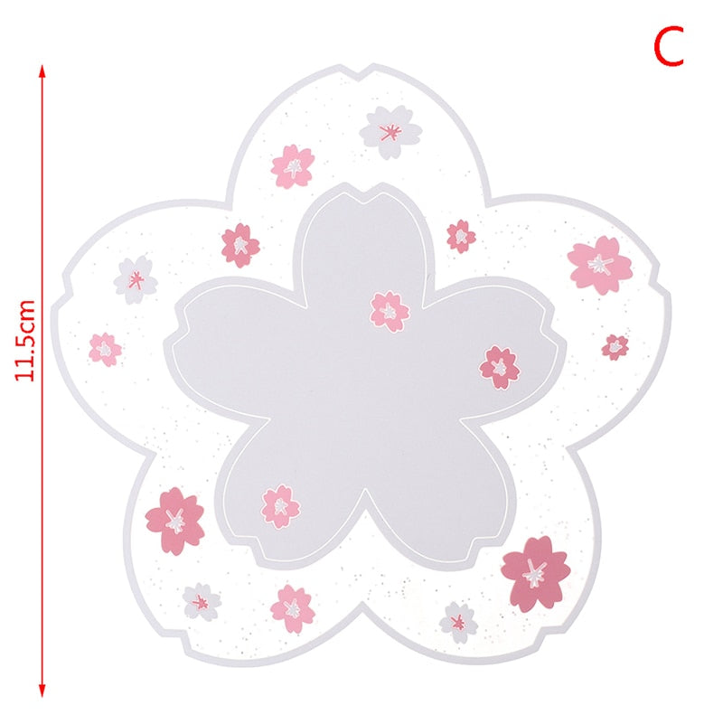 1Pc Japanese Cherry Insulated Table Mat Milk Cup Non Slip Coaster Non Slip Coaster Kitchen Family Office Accessories