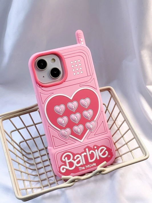 Sexy Barbie Pink Cellular Phone Apple 14 Phone Case Iphone14promax Young Adult 14pro Cute 14plus New 13pro Japan and South Korea 12 Minimalist Pro Max Flexible Glue 11 Drop-Resistant