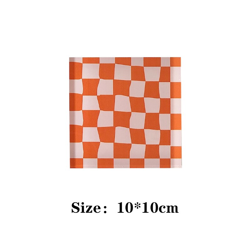 Cup Coaster Placemats for Cups Checkerboard Coaster Dinner Mat Nordic Home Mats and Pads Mug Mats