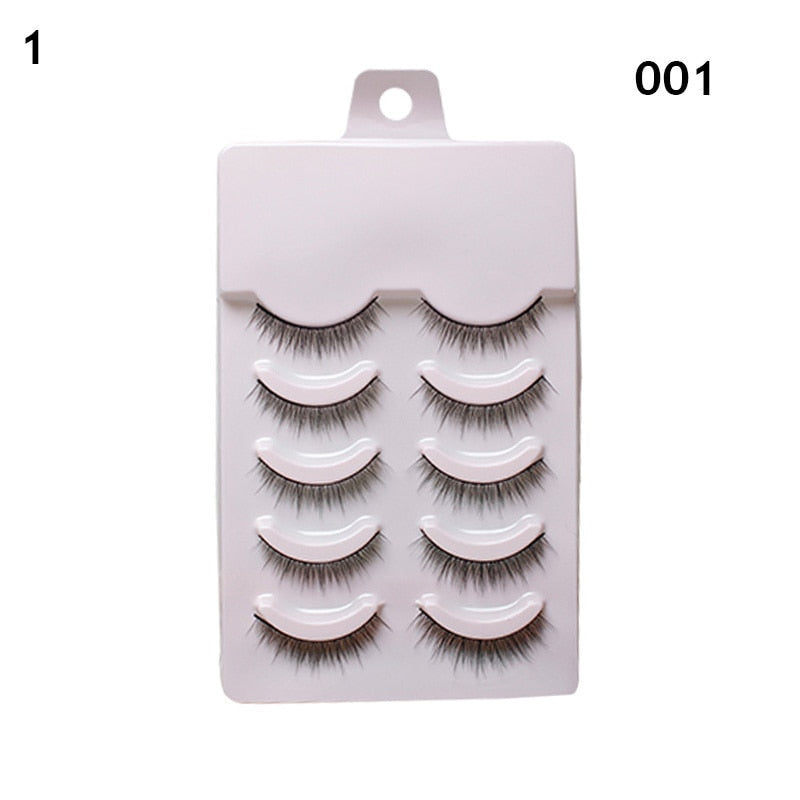 3pairs Mink Eyelashes Invisible Band Lash Extension Natural False Eyelashes Cross Cluster Fairy 3D Faux