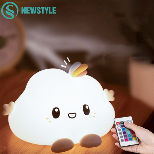 Cloud Night Light LED Light With Touch Sensor Soft Nursery Lamp Bedside Light For Kids Children Birthday Gift Room Decoration