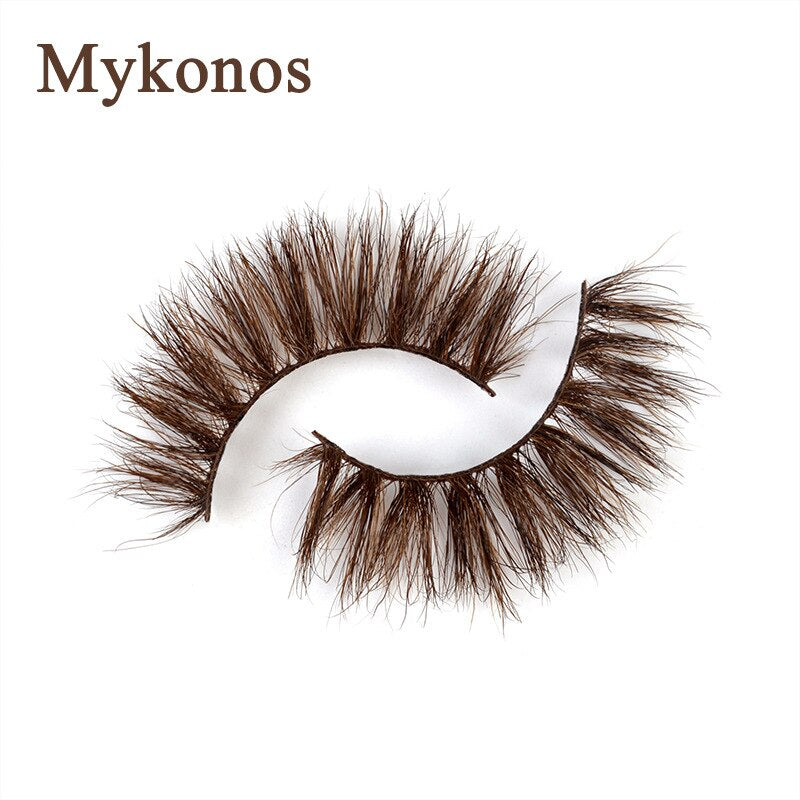 Mink Brown Lashes Extensions Colored Cat Eyelashes Natural Wispy Short Fake Eyelashes Maquiagem Faux Cils