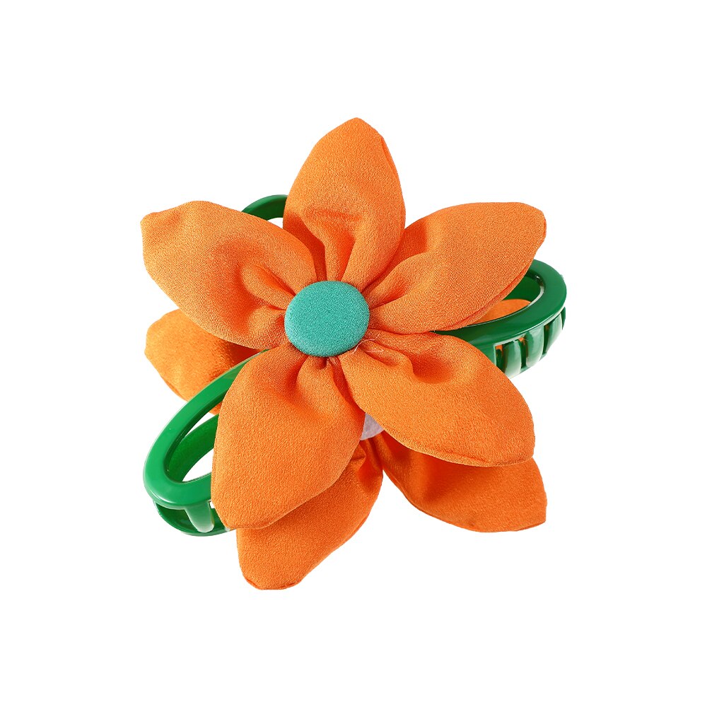 Large Hair Claw Flower Grace Shark Clip Headdress Summer Ponytail Claw Clip Sweet Hair Clip Cute Hairpin