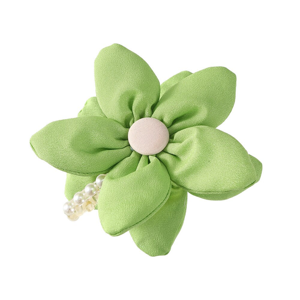 Large Hair Claw Flower Grace Shark Clip Headdress Summer Ponytail Claw Clip Sweet Hair Clip Cute Hairpin