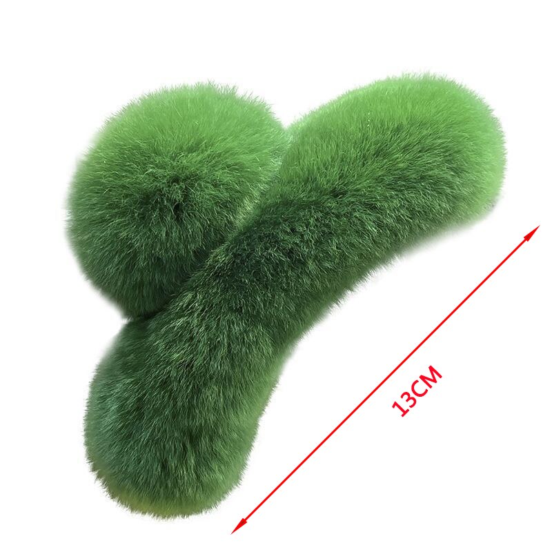 Plush Hair Claw Clip Rabbit Fur Seaweed Green Crab Clamps Solid Color Hairpin Barrette Warm Hair Accessories