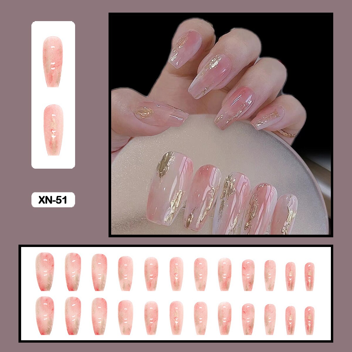 24pcs Elegant Fairy Punk Dry Roses Fake Nail Art With Relief Pattern Fake Nails With Glue Full Cover Nails With Wearing Tools