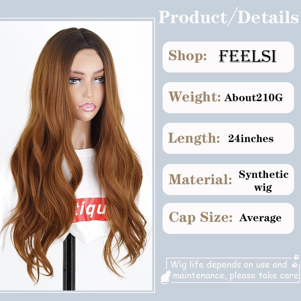 Synthetic Pure Red Black Orange Wig Long Water Wave Halloween Cosplay Wigs Synthetic Wig High Temperature Fiber