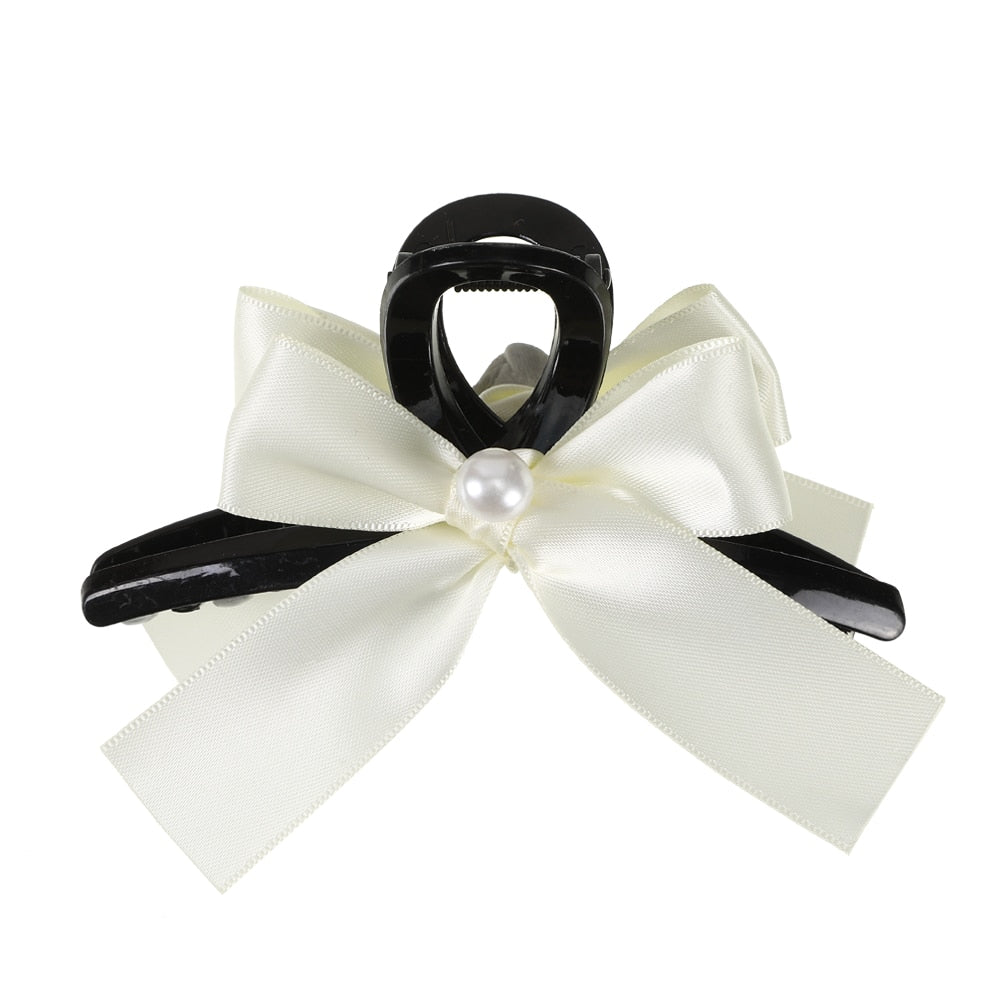 Cute Big Bow Hair Claws Sweet Hair Clip Ponytail Holder Hairpins Clip Hair Accessories