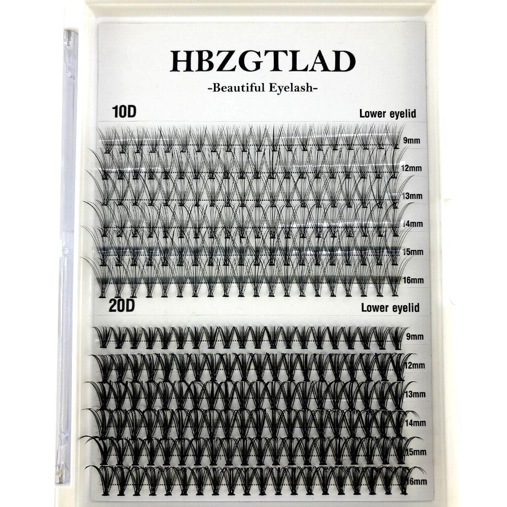 240 PCS Individual Eyelashes Grafting Volume False Eyelash extension 10/20D Individual Cluster Lashes Cils bunches