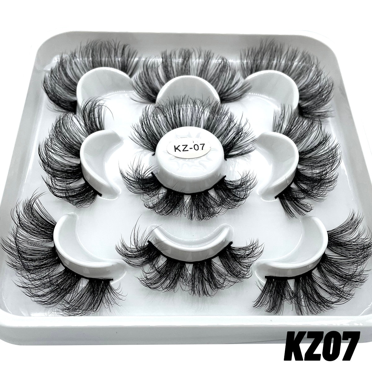 False Eyelashes Cat-Eye Fluffy Faux Mink Lashes 8D Wispy Lashes 5/6 Pairs Pack Dramatic Long Thick Volume Eyelashes