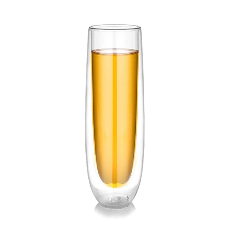 150ml Double wall coffee cup Shot vodka beer glasses Drinking wine glass Water juice cups champagne cocktail mug