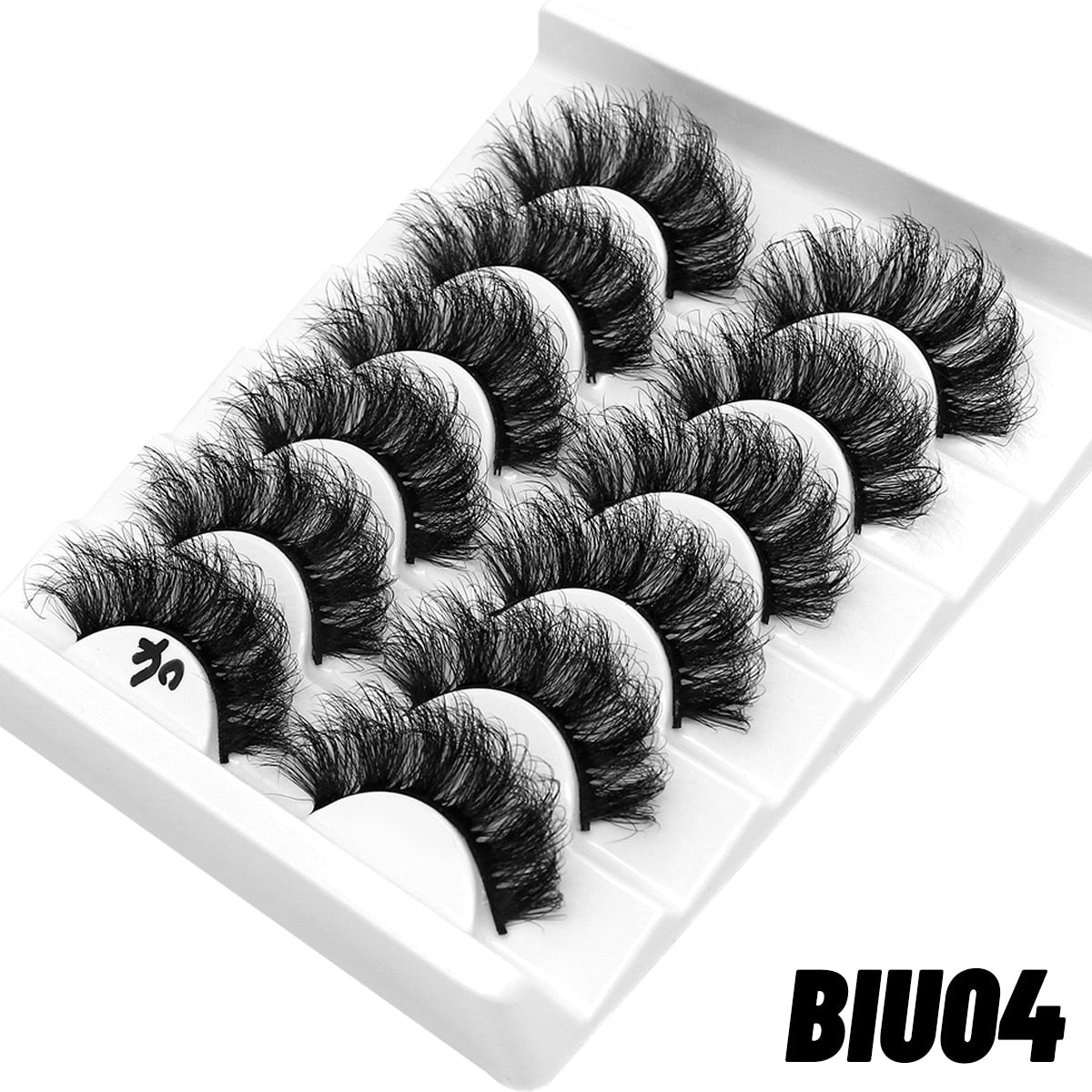 False Eyelashes Cat-Eye Fluffy Faux Mink Lashes 8D Wispy Lashes 5/6 Pairs Pack Dramatic Long Thick Volume Eyelashes