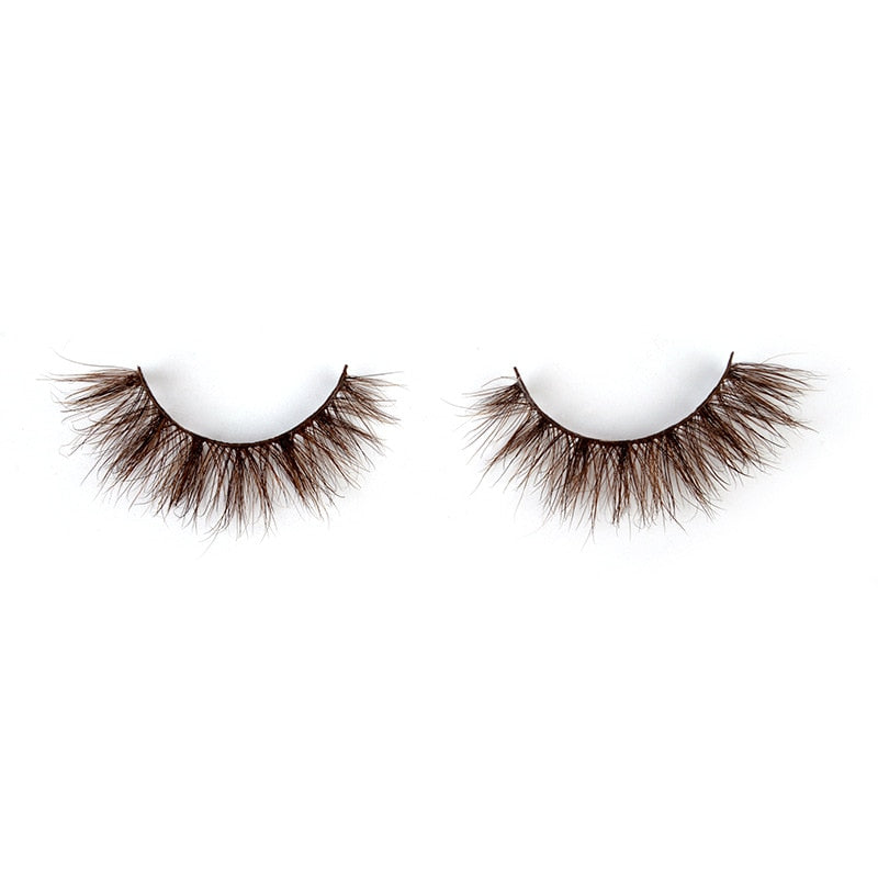 Mink Brown Lashes Extensions Colored Cat Eyelashes Natural Wispy Short Fake Eyelashes Maquiagem Faux Cils