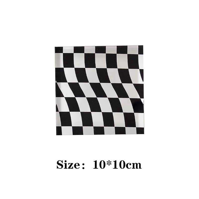 Cup Coaster Placemats for Cups Checkerboard Coaster Dinner Mat Nordic Home Mats and Pads Mug Mats