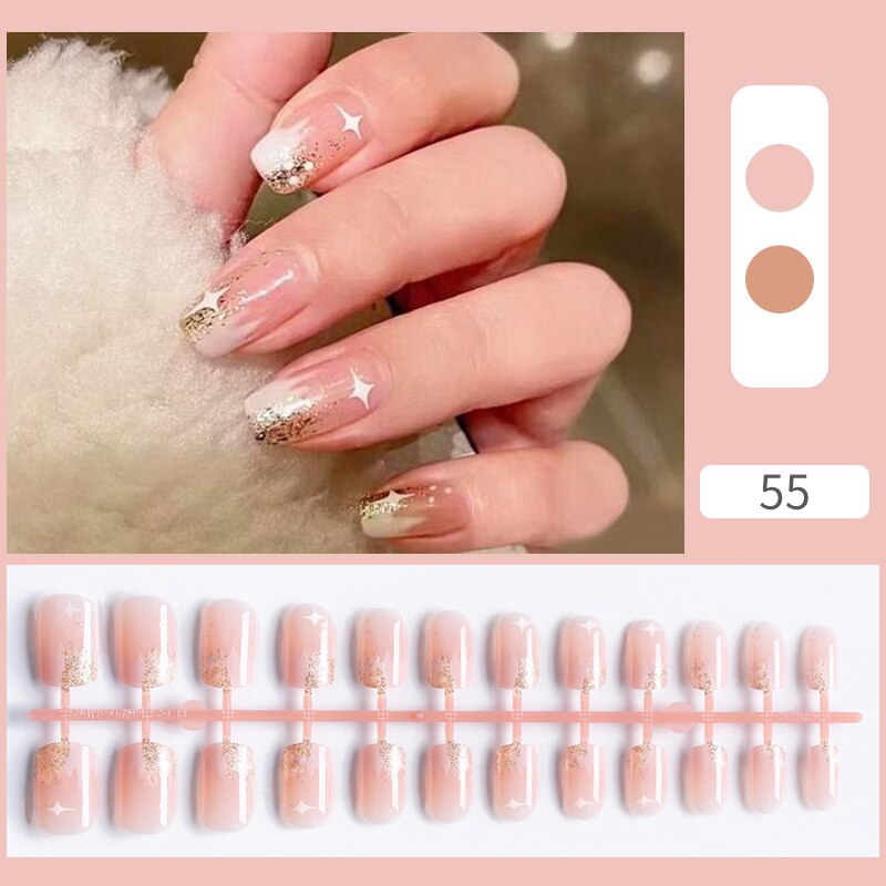 Matte False Nail Tips Solid Color Matte Super Long Coffin False Nail Ballet Press on Nails Tips