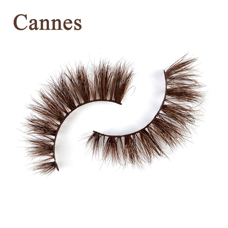 Mink Brown Lashes Extensions Colored Cat Eyelashes Natural Wispy Short Fake Eyelashes Maquiagem Faux Cils