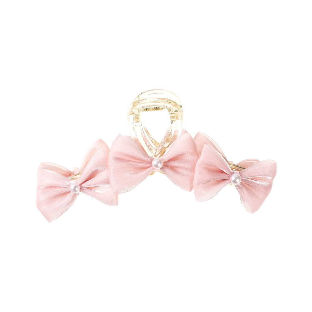 Cute Big Bow Hair Claws Sweet Hair Clip Ponytail Holder Hairpins Clip Hair Accessories