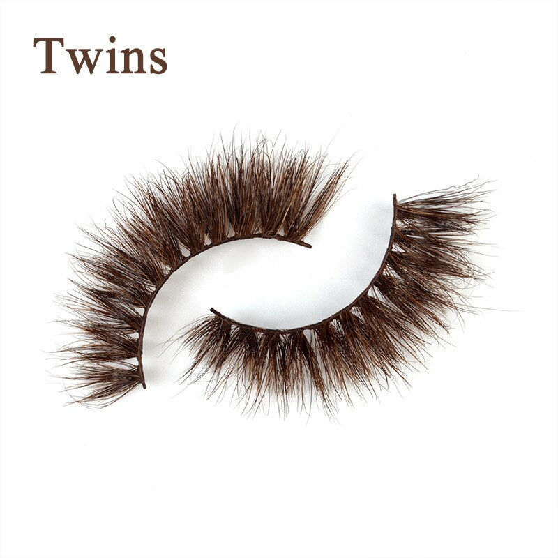 Mink Brown Lashes Extensions Colored Cat Eyelashes Natural Wispy Short Fake Eyelashes Maquiagem Faux Cils