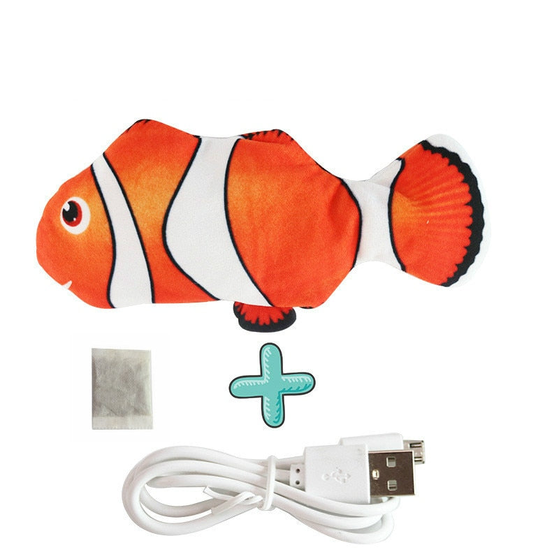 Moving Fish Cat Toy Electronic Flopping Cat Kicker Fish Toy Catnip Fish Toys for Cats Pet Supplies Funny Chew Toy