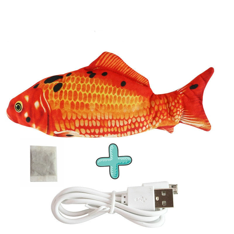 Moving Fish Cat Toy Electronic Flopping Cat Kicker Fish Toy Catnip Fish Toys for Cats Pet Supplies Funny Chew Toy