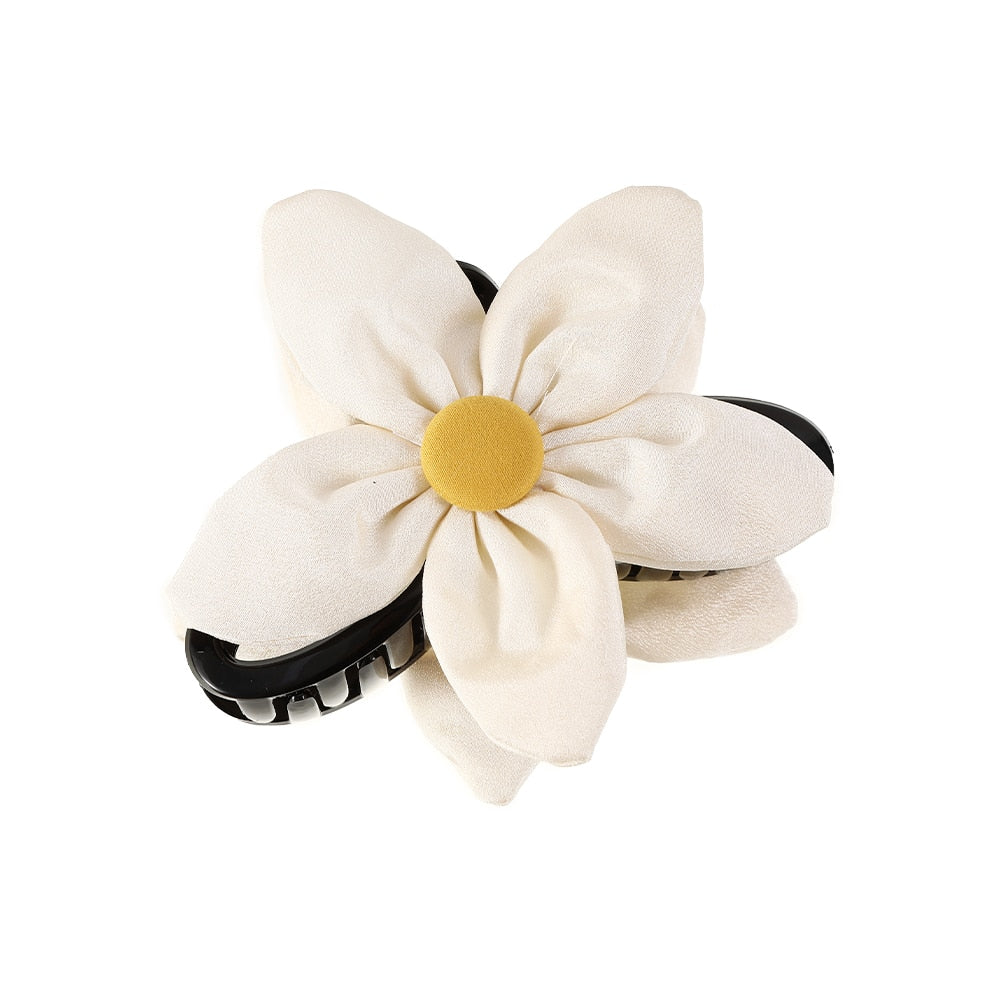 Large Hair Claw Flower Grace Shark Clip Headdress Summer Ponytail Claw Clip Sweet Hair Clip Cute Hairpin