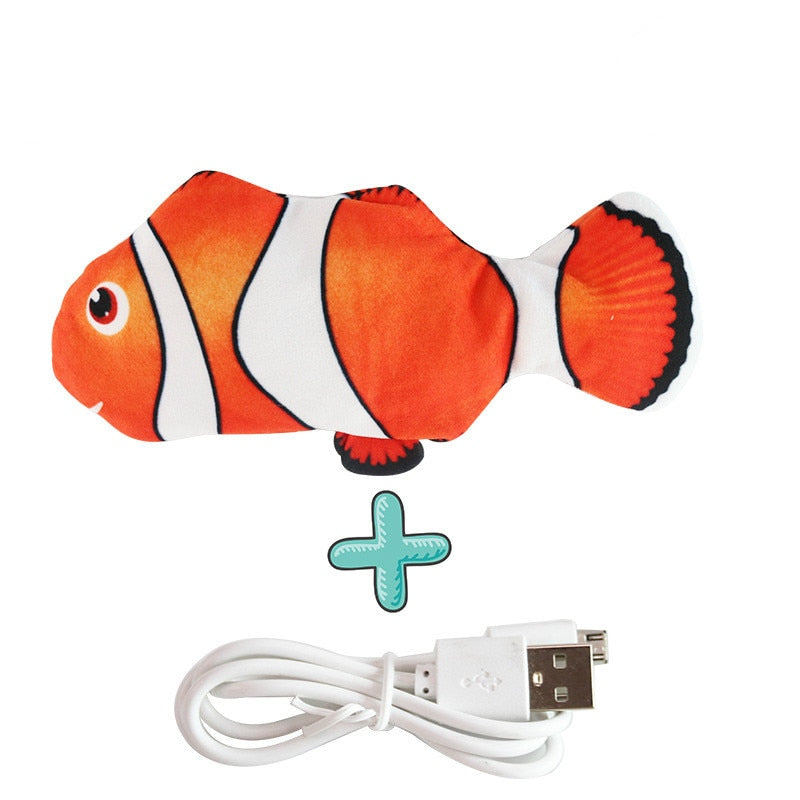 Moving Fish Cat Toy Electronic Flopping Cat Kicker Fish Toy Catnip Fish Toys for Cats Pet Supplies Funny Chew Toy