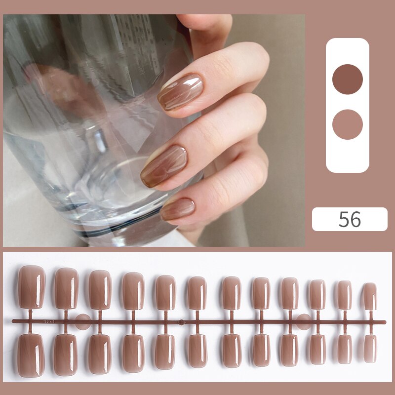 Matte False Nail Tips Solid Color Matte Super Long Coffin False Nail Ballet Press on Nails Tips