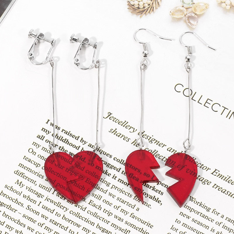 Bizarre Adventure Jean Pierre Polnareff Earrings Earring Cosplay Prop Anime Personality Heart-shaped Cherry Earrings