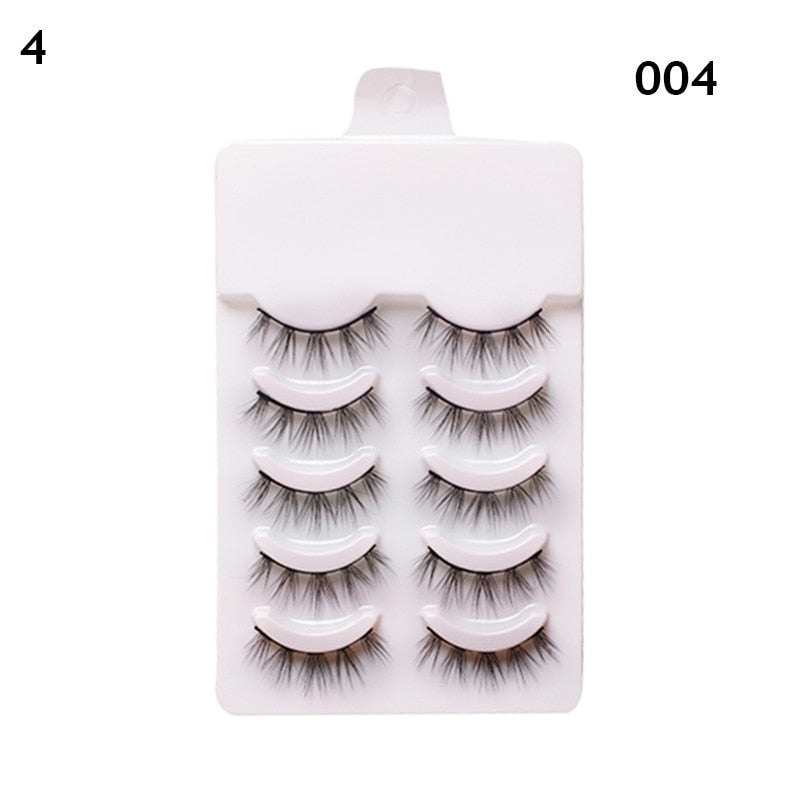 3pairs Mink Eyelashes Invisible Band Lash Extension Natural False Eyelashes Cross Cluster Fairy 3D Faux