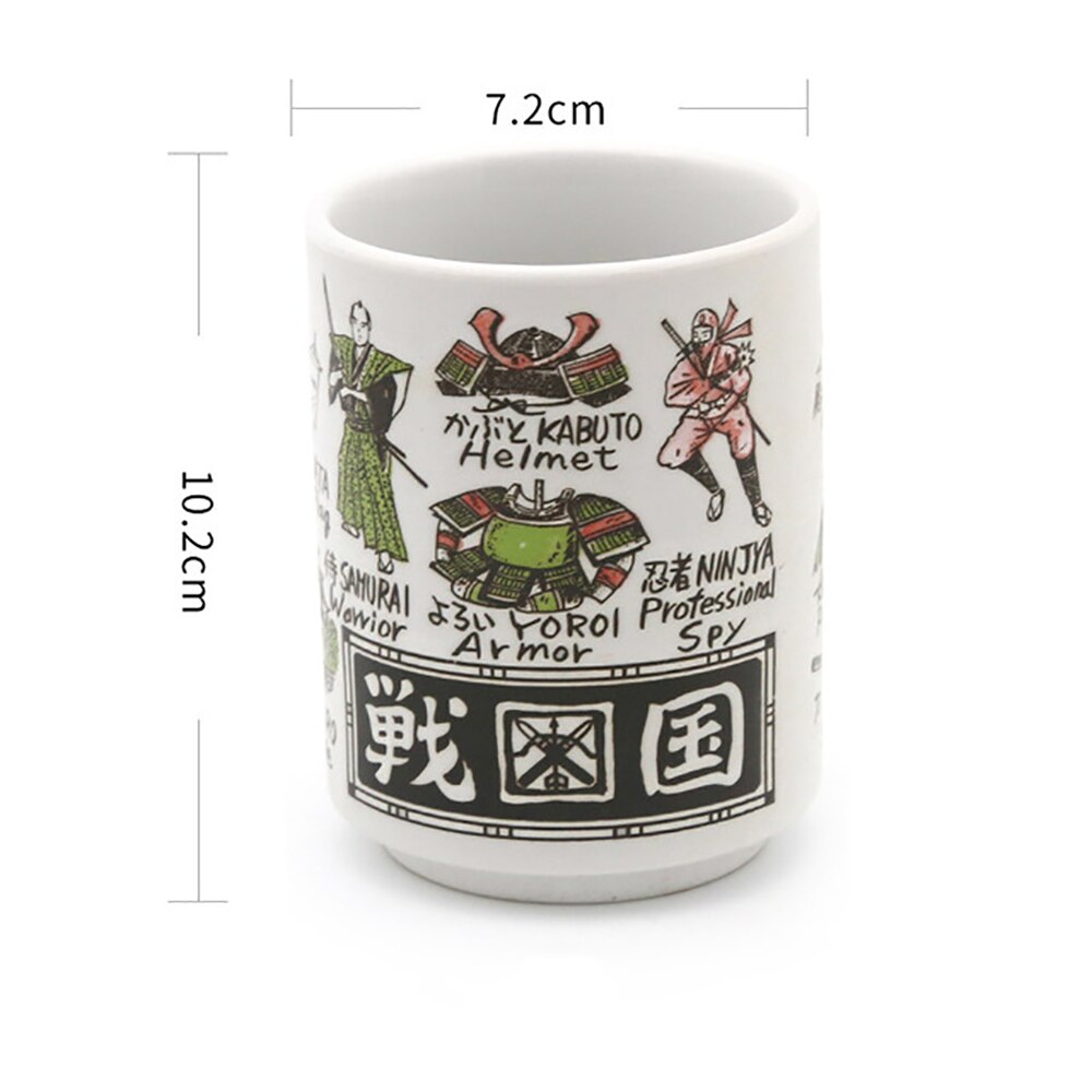 Japanese Impression Ceramic Mugs 300ml Tea Wine Sushi Sake Cup