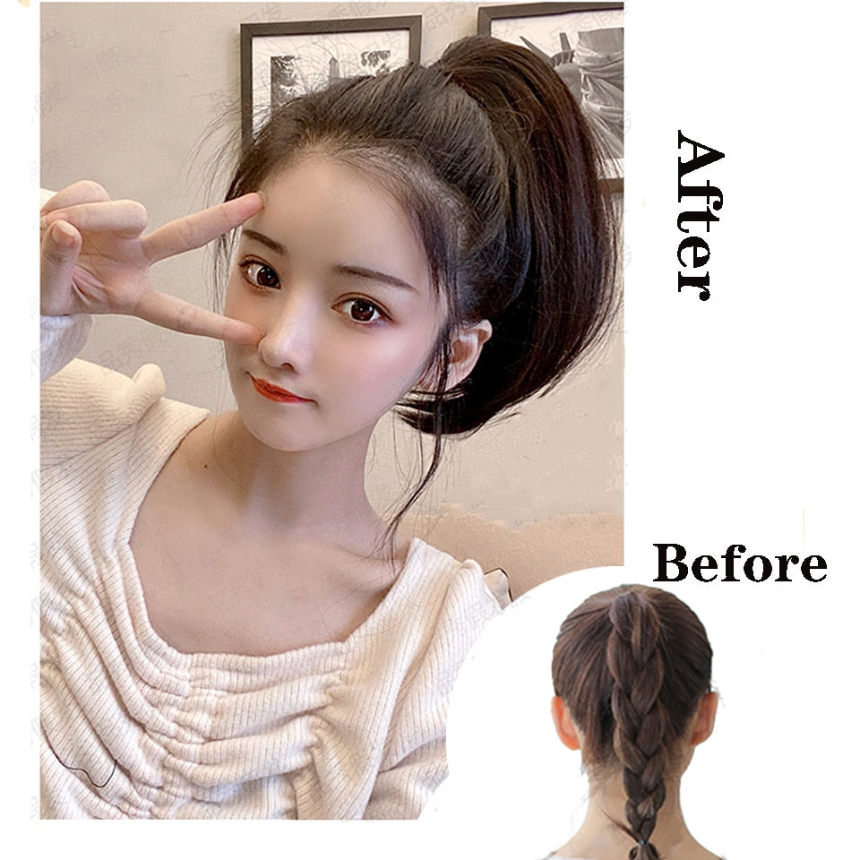 Synthetic 10inch Claw Clip On Ponytail Hair Extension Ponytail Extension Hair For Women Pony Tail Hair Hairpiece