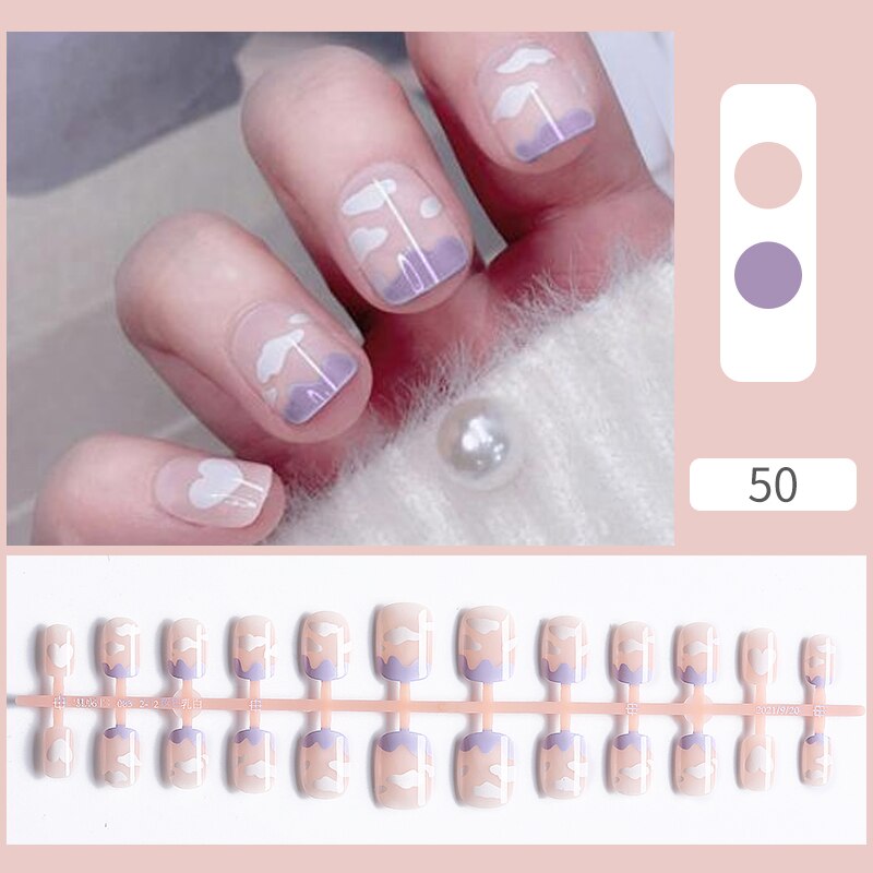 Matte False Nail Tips Solid Color Matte Super Long Coffin False Nail Ballet Press on Nails Tips