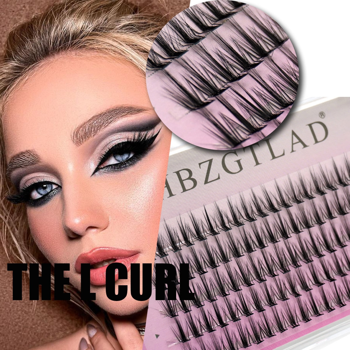 20D/40D L Curl Super Cluster Eyelash Extension Natural Mink Eyelash Individual Segmented Lashes Cilias Volume