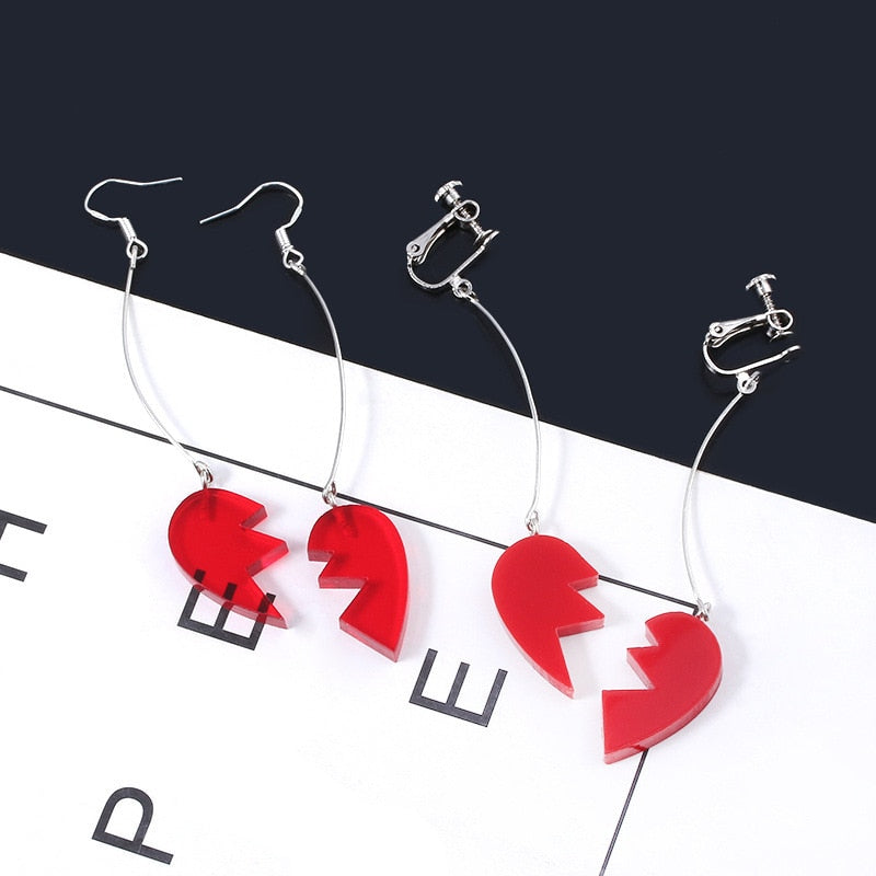 Bizarre Adventure Jean Pierre Polnareff Earrings Earring Cosplay Prop Anime Personality Heart-shaped Cherry Earrings