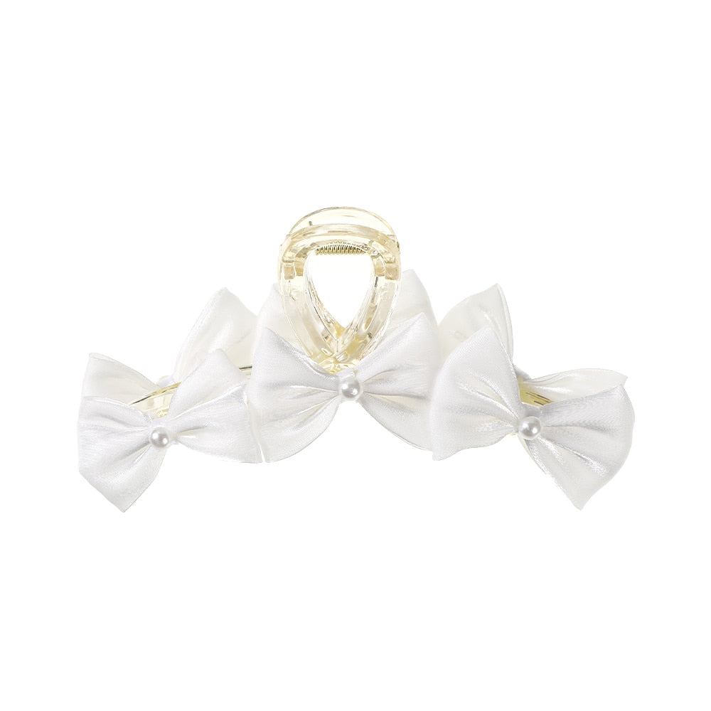 Cute Big Bow Hair Claws Sweet Hair Clip Ponytail Holder Hairpins Clip Hair Accessories