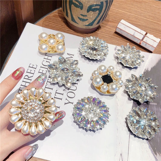 Luxurious Diamond Crystal Korea Grip Tok Stand For Cell Phone Holder Gem Noble Mobile Ring Support Universal Griptok Accessories