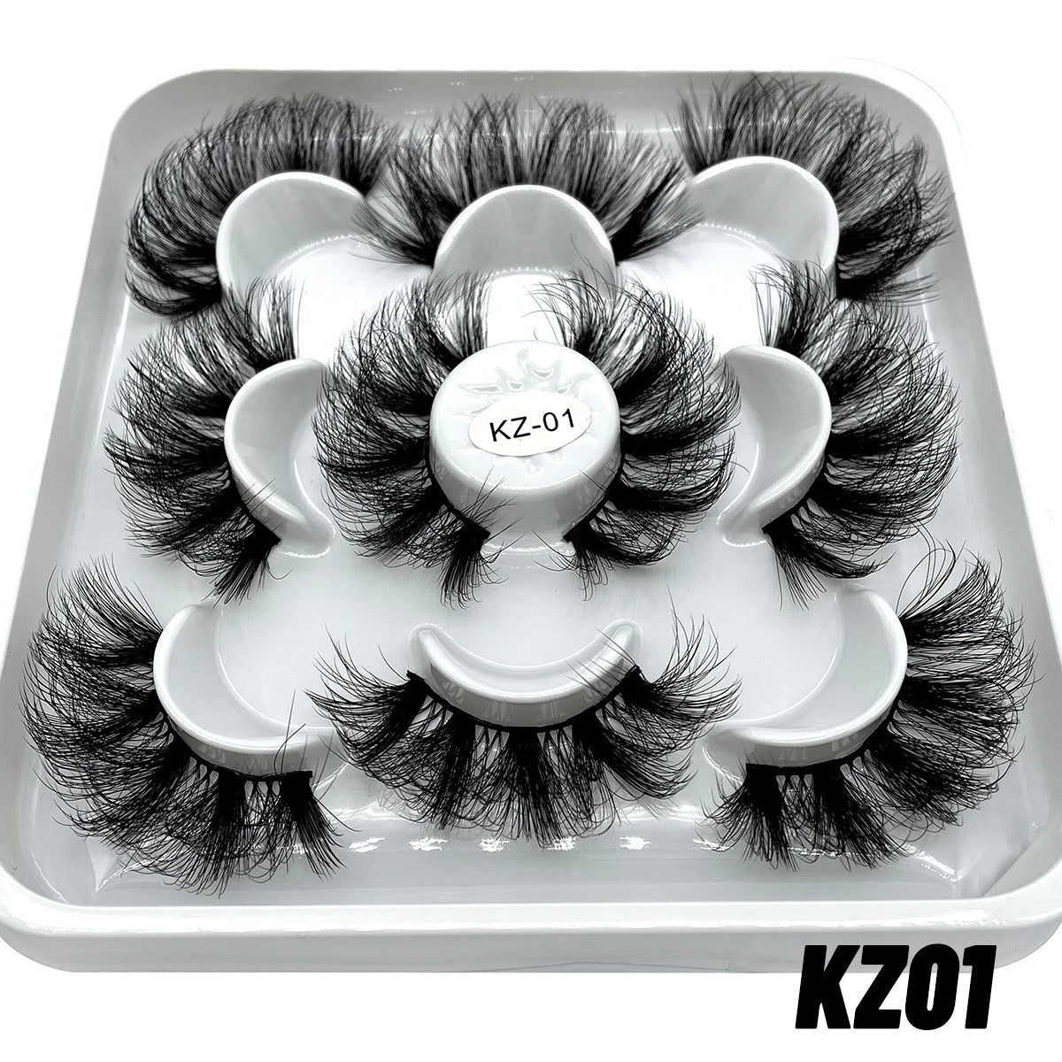 False Eyelashes Cat-Eye Fluffy Faux Mink Lashes 8D Wispy Lashes 5/6 Pairs Pack Dramatic Long Thick Volume Eyelashes