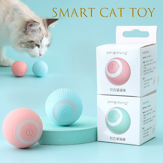 Training Self-moving Kitten Electric Cat Ball Toys Automatic Rolling Smart Cat Toys for Cats Toys for Indoor Interactive Playing