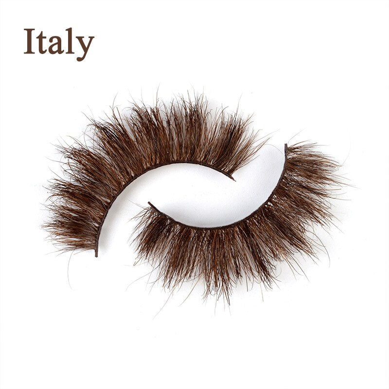 Mink Brown Lashes Extensions Colored Cat Eyelashes Natural Wispy Short Fake Eyelashes Maquiagem Faux Cils