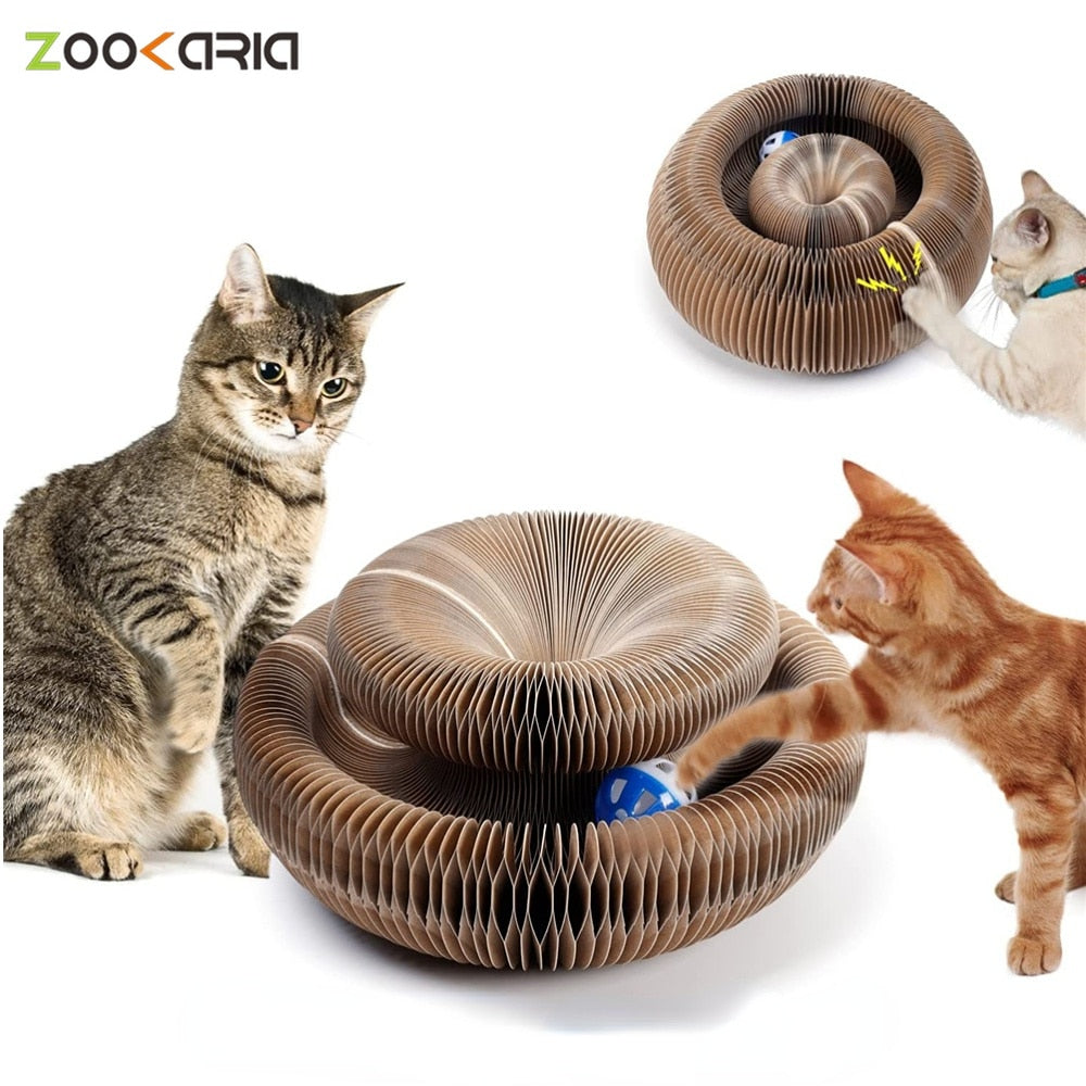 Magic Cat Scratch Organ Board Cat Toy with Ball Cat Grinding Claw Cat Climbing Frame Kitten Cat Scratching Toy