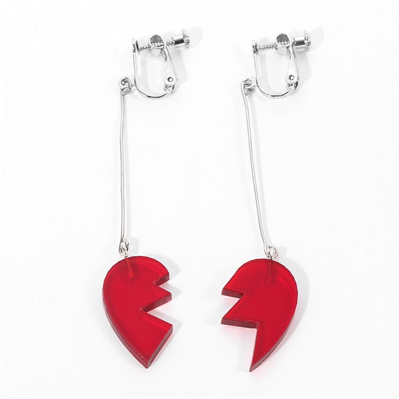 Bizarre Adventure Jean Pierre Polnareff Earrings Earring Cosplay Prop Anime Personality Heart-shaped Cherry Earrings