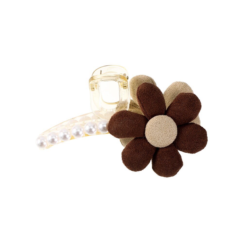 Knitted Floral Hair Claw Clips Hair Clamp Flower Hair Clip Hairpin Headdress Accessories