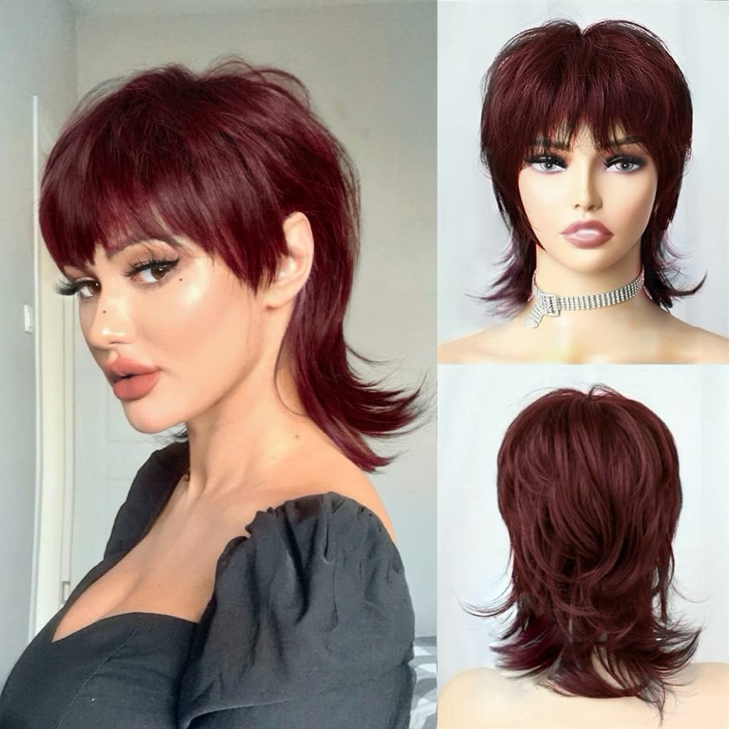 12 inch Synthetic Pixie Cut Wig With Bangs Curly Black Blonde Natural Fake Hair Wigs For Women Daily Party Cosplay Costume Use