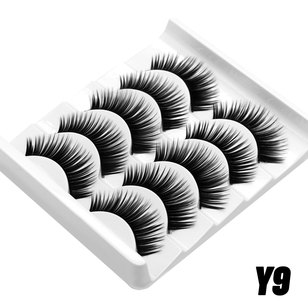 7 pairs Eyelashes 3D Natural False Lashes Fluffy Soft Cross Manga Lashes Wispy Natural Eyelash Extension