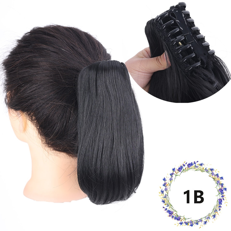 Synthetic 10inch Claw Clip On Ponytail Hair Extension Ponytail Extension Hair For Women Pony Tail Hair Hairpiece